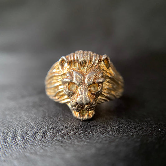Lion Head Silver Ring
