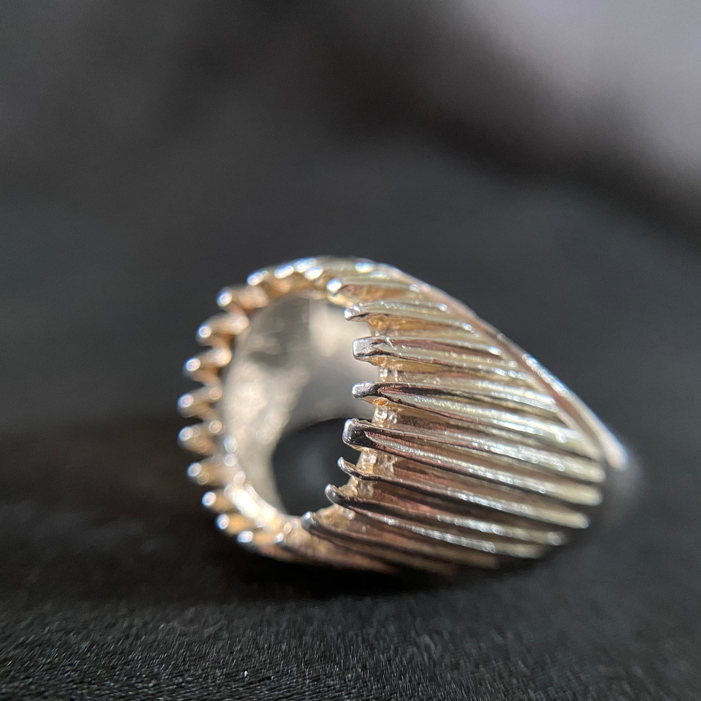 21 Prong Silver Ring