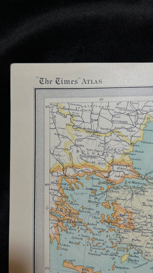 1922 South Western Asia Map by Bartholomew