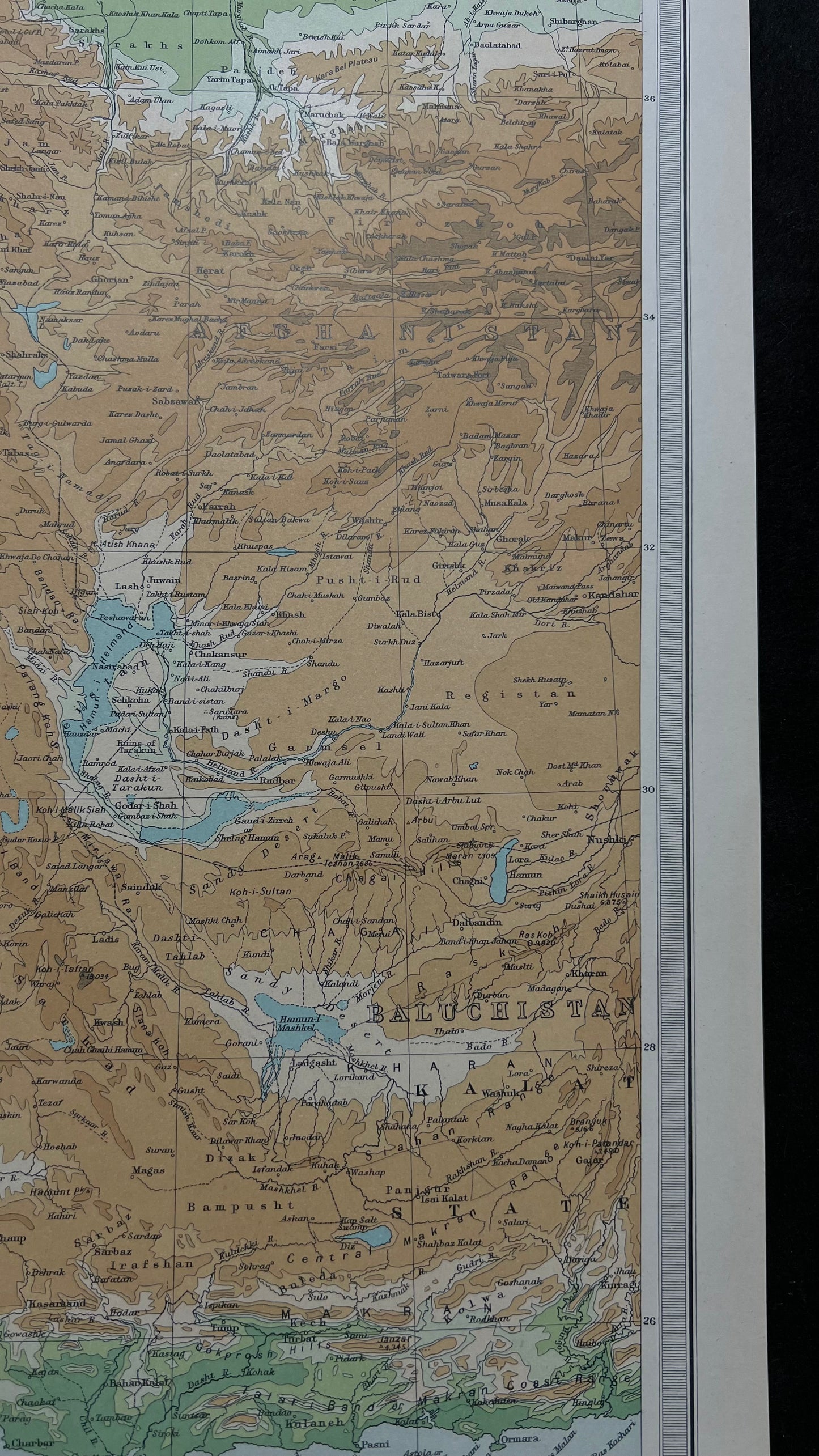 1922 Persia Map by Bartholomew