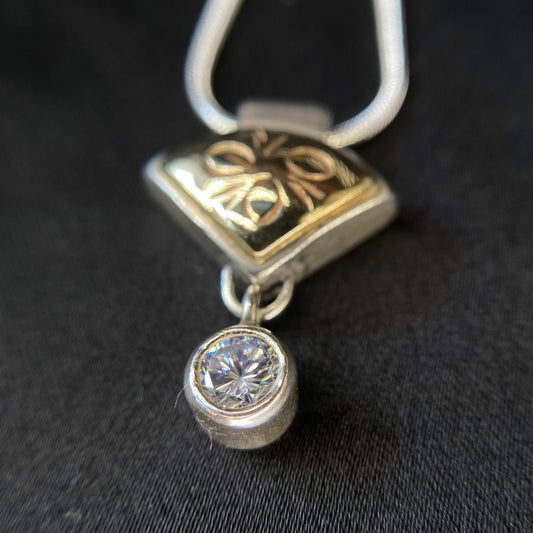 Balinese Slice & Gem Drop Necklace