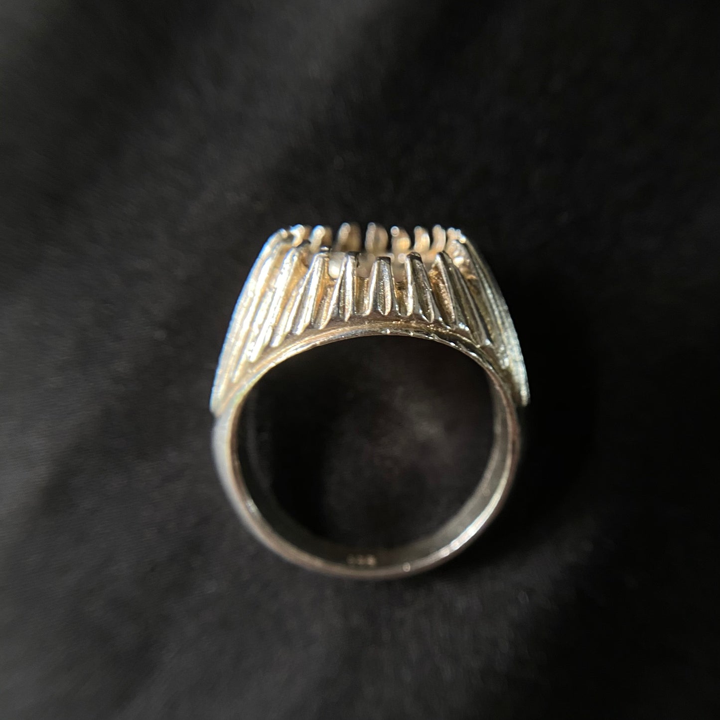 21 Prong Silver Ring