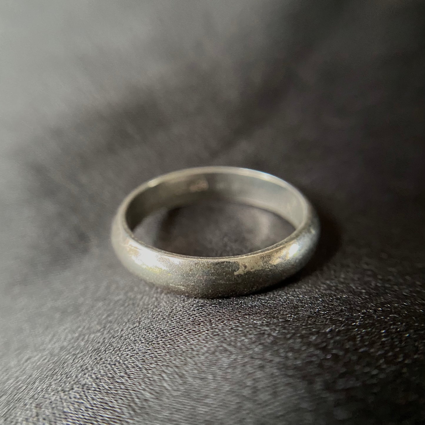Simple Half-round Silver Ring