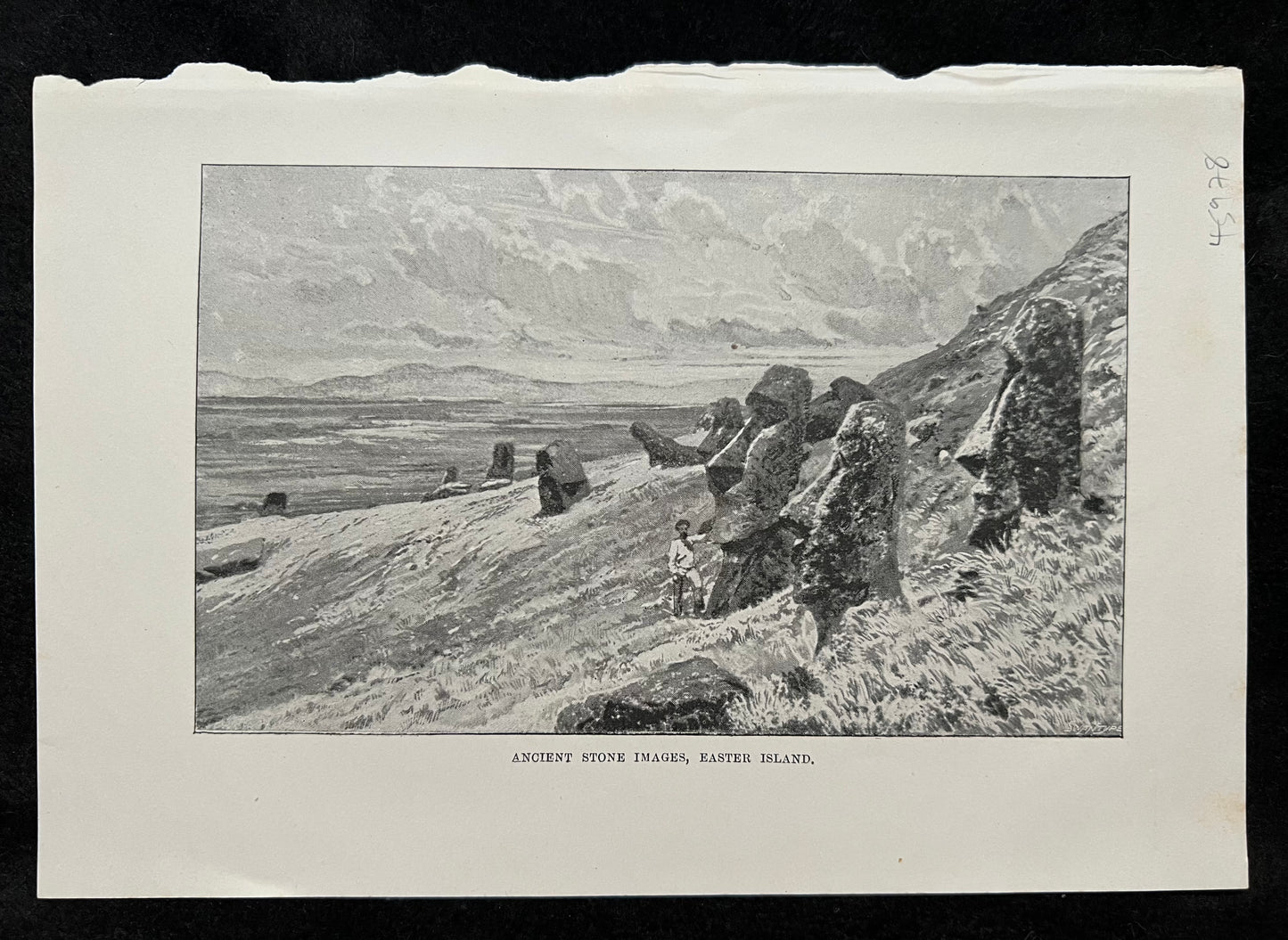 1894 Antique Print Ancient Stone Images - Easter Island by Standford