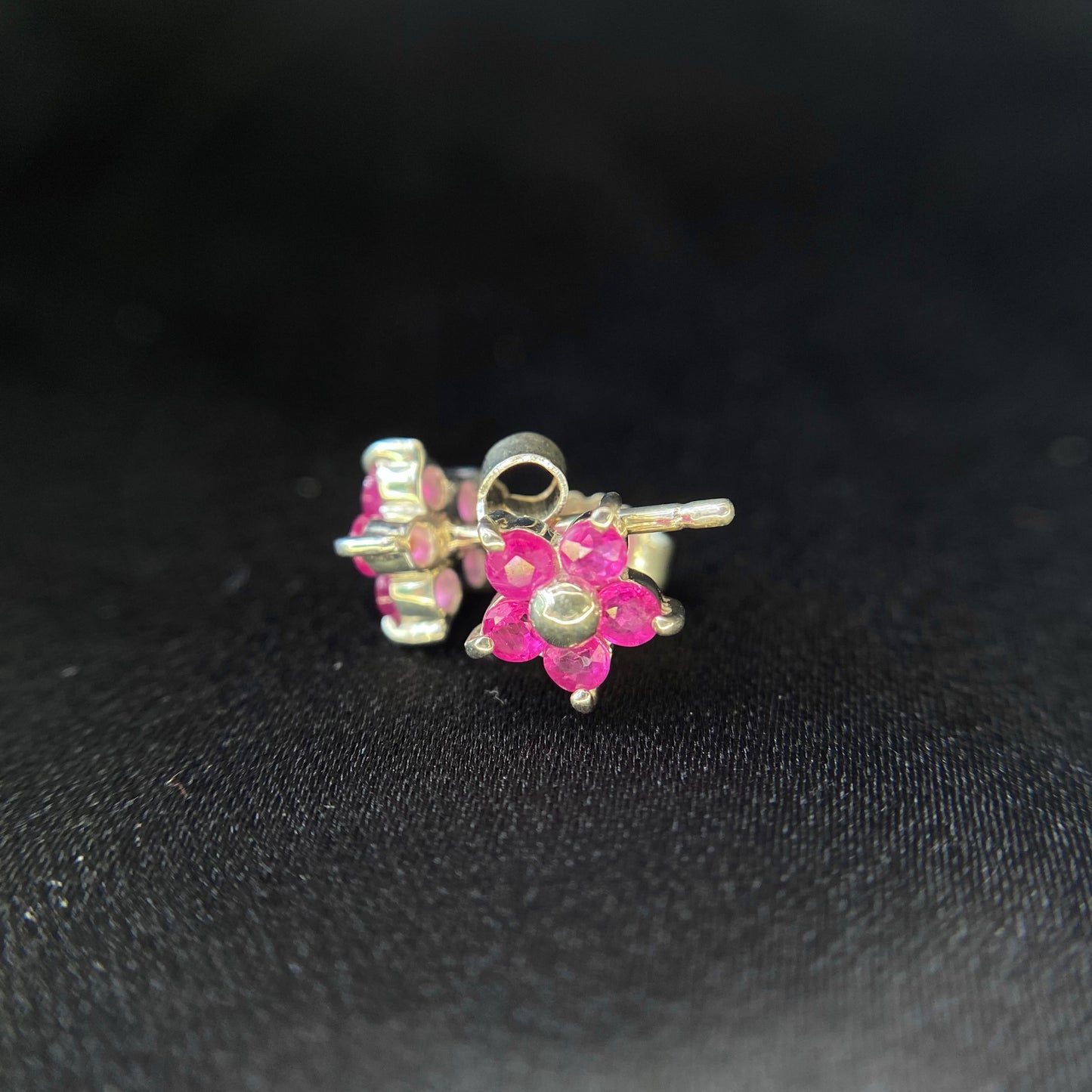 Petite Flower Gem Earring