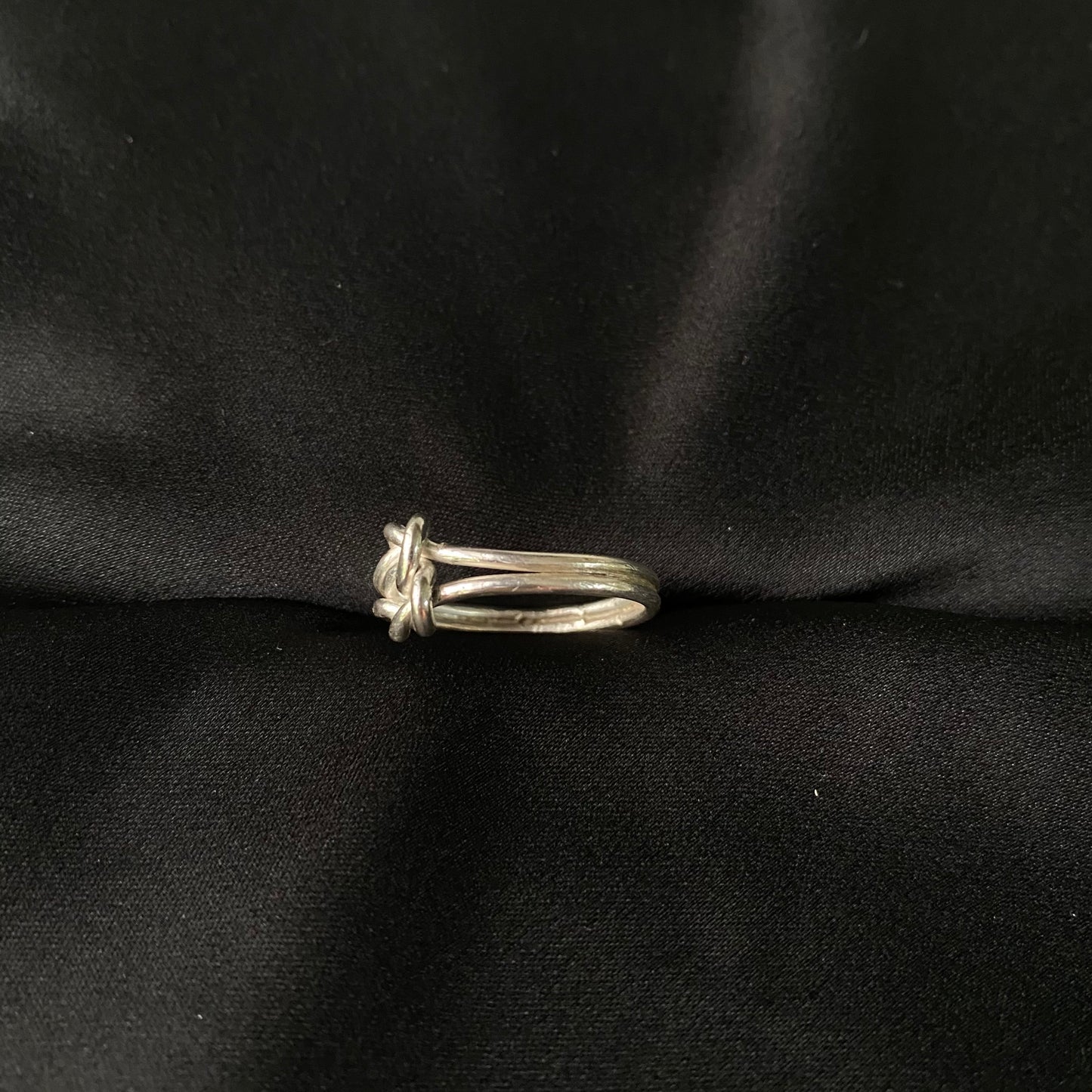 Square Knot Silver Ring